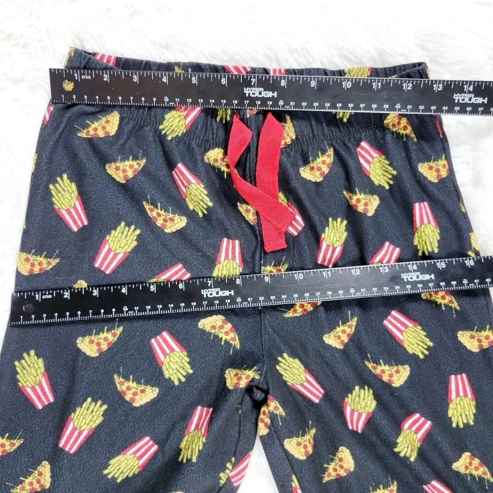Old Navy Kids Pajama Pants Pizza French Fries Print Elastic Waist Drawstring‎ XL